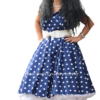 RB Hell Bunny Petticoat-Cocktail Kleid Dot wt bl 4XL