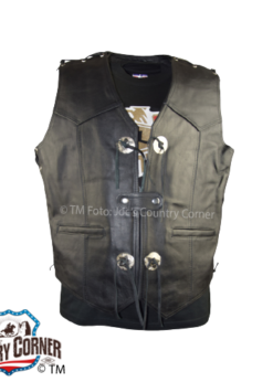 Western Leder - Stoff Gilet | Herren - Damen & Kind