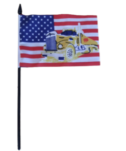 Tischfahne Tischflagge USA | Truck gelb