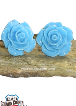 Ohrstecke English Rose Studs | hellblau