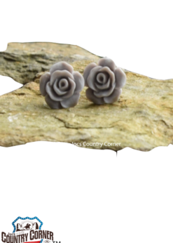 stud earrings Ohrstecker grau | Rose