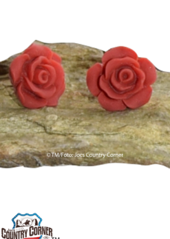 Ohrstecker earrings rose | rot