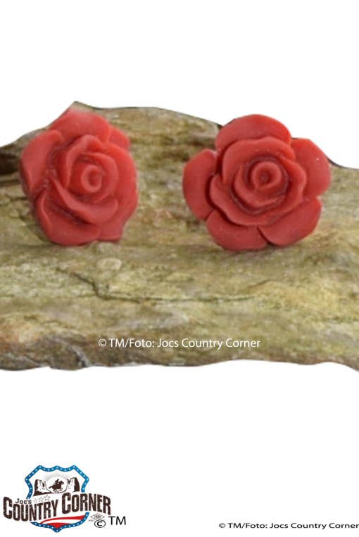 Ohrstecker earrings rose | rot