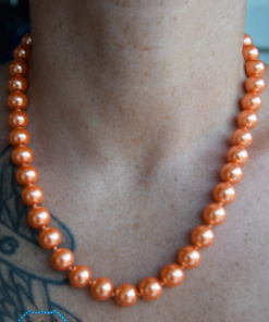 Geschenkbox Geschenkartikel Halskette RB Vintage 2er Set Perlenkette grün & orange9