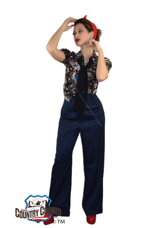 Marlene Trousers blau | Vintage Look