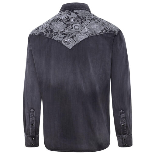 Trendiges Cowboyhemd mit Westernpasse | Fade-Out-Look kombiniert mit traditionellen Elementen | moderner Westernstil | Praktische Brusttaschen Westernwear Western Look Fred | Joc's Country corner | 100% Baumwolle | Stilvolles Western Cowboy Hemd | aufgesetztem Western Yoke im Blumen-Dekor