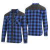 Western Outdoor Hemd | Lumberjack blue & red | eingearbeiteter Black Denim Schulterbesatz | Ahornblatt | in Stone washed Optik | erhältlich bei uns im Shop