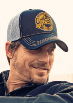 Trucker Cap | Stars & Stripes | Joc's Country Corner | 5 Panels ohne Mittelnaht | Wildleder Optik | aufwendig gestickter Patch vorne | Mesh Einsatz