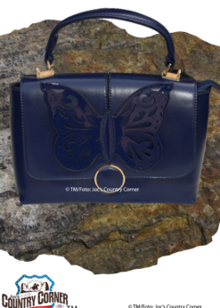 Vintage Handtasche Schmetterling Banned | by Joc's Country Corner | Ein Hauch von Nostalgie – Die farbenfrohe Retro-Handtasche mit Schmetterling-Detail