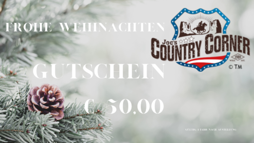 Joc's Country Corner - Gutschein - Das perfekte Geschenk! Ob für Western-Trucker-Biker & Rockabilly, für alle was dabei!