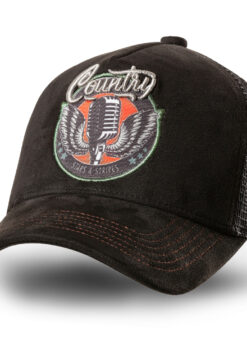 Der Geniestreich - Cap TC Country - unter den Base Caps: 5-Panels Western Base Cap in Wildlederoptik mit Mesh einsatz. Der strapazierfähige Korpus ist hochwertig und robust und schmiegt sich dennoch angenehm weich an den Kopf