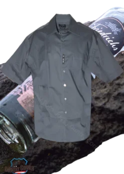 RB JAMES & NICHOLSON HERRENHEMD KURZARM IN VERSCHIEDENEN FARBEN | Größe S - 6XL - schwarz, 5XL