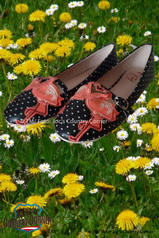 Vintage Rockabilly Schuhe | Entdecke die Ballerina Flamingo! Vintage Rockabilly Schuhe aus strapazierfähigen Materialien – perfekt für Freizeit, Anlässe