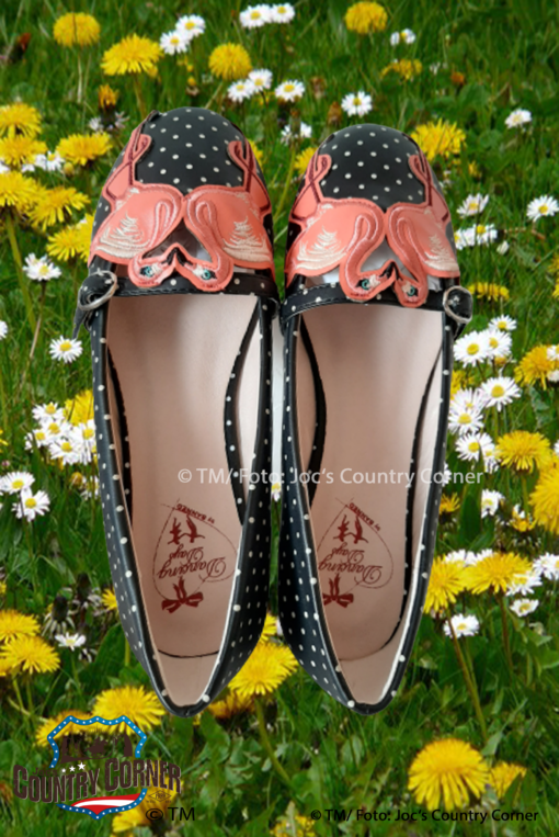 Vintage Rockabilly Schuhe | Entdecke die Ballerina Flamingo! Vintage Rockabilly Schuhe aus strapazierfähigen Materialien – perfekt für Freizeit, Anlässe