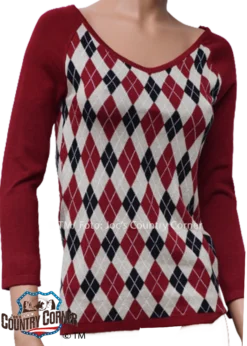 RB DANCING STAR VINTAGE RETRO KARO PULLOVER | Größe M - XL - M