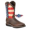 Western Stiefel USA | by Joc's Country Corner | Western Worker Boots | hochwertiges Leder mit dekorativer USA Flagge und Stickerei | von Stars & Stripes