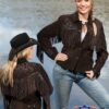 Western Rindsvelour Lederjacke | Elegante Fransen und stilvolle Western-Optik | Hochwertige Metalldruckknöpfe | Zwei praktische Eingrifftaschen