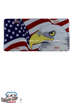 American Eagle | Us Car Shield, Metallschild, Alu Shild, Vintage Shield mit 4 Bohrlöcher zur B30x15m im US Car Stil