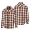 Authentisches Westernhemd Karomuster | in Braun-Beige, Smiley-Pockets, Westernmanschetten und dunkler Paspelierung. Ideal für lässige Looks mit Cowboy-Flair