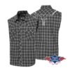 Ärmelloses Westernhemd Karo Design | für Herren mit Rückenstickerei, Westernpasse und Druckknöpfen. Country-Look für Festivals, Alltag & Line Dance.