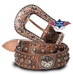 Western Gürtel mit Strassteinchen | ideal zu Jeans, Boots und Cowboyhut kombinieren und rundet jedes Country- oder Festival-Outfit perfekt ab
