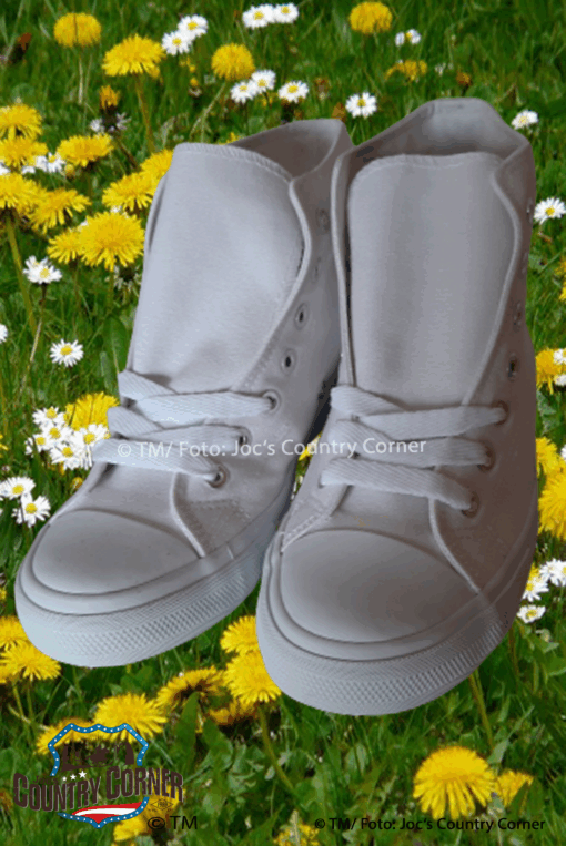 Rockabilly Sneaker Schuhe blau | weiss | rot | Retro-Design trifft Komfort | Jetzt Damen-Sneaker online kaufen bei Joc's Country Corner!