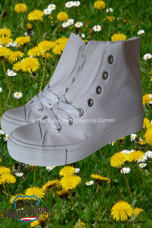 Rockabilly Sneaker Schuhe blau | weiss | rot | Retro-Design trifft Komfort | Jetzt Damen-Sneaker online kaufen bei Joc's Country Corner!
