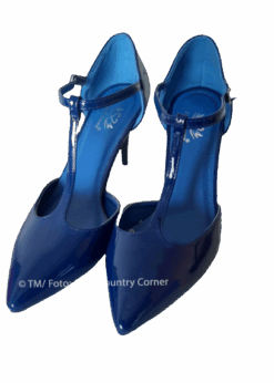 High Heel Rockabilly blau | Entdecke den Small Swan Stöckelschuh | royalblau | Lackleder – elegant | hochwertig & bequem | online kaufen!
