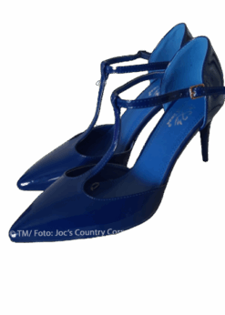 High Heel Rockabilly blau | Entdecke den Small Swan Stöckelschuh | royalblau | Lackleder – elegant | hochwertig & bequem | online kaufen!