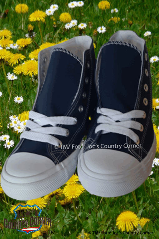 Rockabilly Sneaker Schuhe blau | weiss | rot | Retro-Design trifft Komfort | Jetzt Damen-Sneaker online kaufen bei Joc's Country Corner!