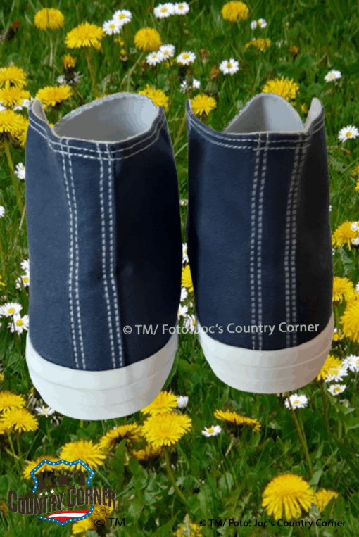 Rockabilly Sneaker Schuhe blau | weiss | rot | Retro-Design trifft Komfort | Jetzt Damen-Sneaker online kaufen bei Joc's Country Corner!