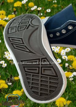 Rockabilly Sneaker Schuhe blau | weiss | rot | Retro-Design trifft Komfort | Jetzt Damen-Sneaker online kaufen bei Joc's Country Corner!