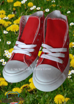Rockabilly Sneaker Schuhe blau | weiss | rot | Retro-Design trifft Komfort | Jetzt Damen-Sneaker online kaufen bei Joc's Country Corner!