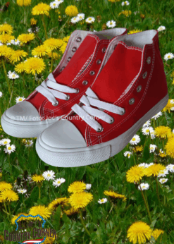 Rockabilly Sneaker Schuhe blau | weiss | rot | Retro-Design trifft Komfort | Jetzt Damen-Sneaker online kaufen bei Joc's Country Corner!