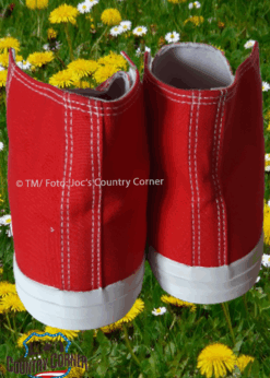 Rockabilly Sneaker Schuhe blau | weiss | rot | Retro-Design trifft Komfort | Jetzt Damen-Sneaker online kaufen bei Joc's Country Corner!