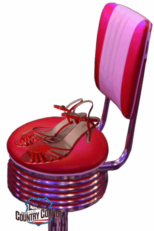 Rockabilly Retro Riemchen Sandalette | rot von Banned | mit Lackleder-Look. Retro-Sommerfeeling pur – jetzt online bestellen bei Joc’s Country Corner!