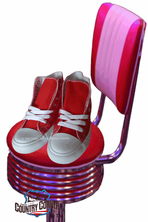 Rockabilly Sneaker Schuhe blau | weiss | rot | Retro-Design trifft Komfort | Jetzt Damen-Sneaker online kaufen bei Joc's Country Corner!