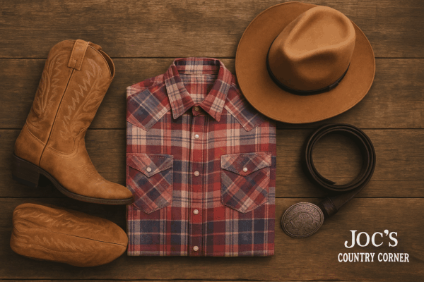 Entdecke die 10 Must-Haves für dein perfektes Western Outfit: Cowboyboots, Hüte & mehr. Exklusive Stars & Stripes Mode bei Joc’s Country Corner Graz.