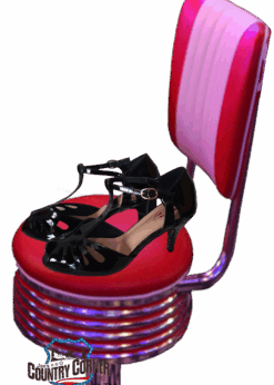Vintage High Heels Schwarz | verbinden zeitlose Eleganz mit femininem Retro-Charme. | glänzendes Lederimitat | macht sie zu einem echten Hingucker.