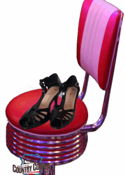 Vintage High Heels Schwarz | verbinden zeitlose Eleganz mit femininem Retro-Charme. | glänzendes Lederimitat | macht sie zu einem echten Hingucker.