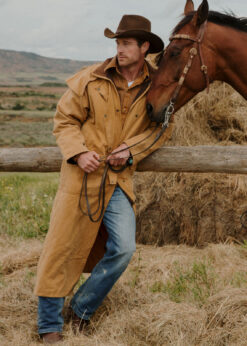 Canvas Riding Coat - mustard