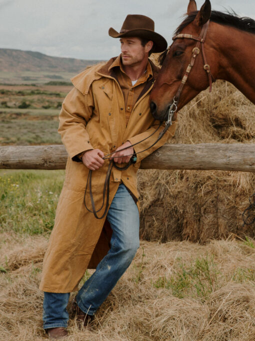 Canvas Riding Coat - mustard