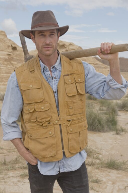 Canvas Vest Murray - mustard
