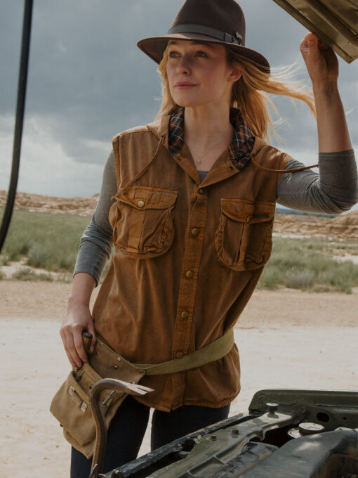 Canvas Vest Cairns - tobacco