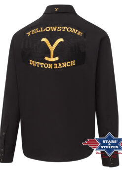 Yellowstone Westernhemd zweifarbige Stickerei | Rücken-Stickerei, Paspelierung & Logo. Authentischer Westernstyle inspiriert von der Dutton Ranch