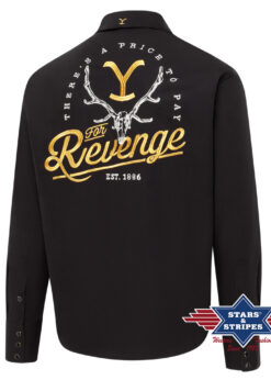 Yellowstone Shirt for Revenge | by Joc's Country Corner | Original Yellowstone Westernhemd | Black-Denim-Details & Stickereien | aus der Erfolgserie