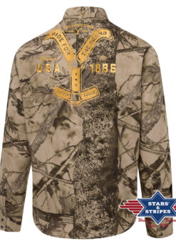 Yellowstone Westernhemd Camouflage | von Stars & Stripes | Authentisch | Camouflage-Look | Stickerei & Logo | Klassischer Cowboy-Style | Dutton Ranch