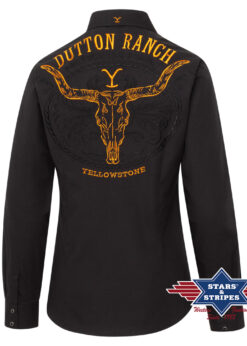 Yellowstone Westernbluse Protect the Famaly | exklusives Highlight | offizielles Yellowstone Logos | über den Brusttaschen, an den Kragenspitzen und im Nacken