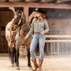 Westernbluse Willow nit Paisleymuster | Country Blouse | Mit Westernyoke, Fake-Smiley-Pockets & Druckknöpfen – perfekter Cowgirl-Look | Partnerlook-Hemd ACE