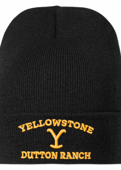 YELLOWSTONE BEANIE LOGO DUTTON RANCH | Brandng | warm & weich | Westernstyle | Ideal für den Herbst und Winter | schützt vor Kälte und Wind
